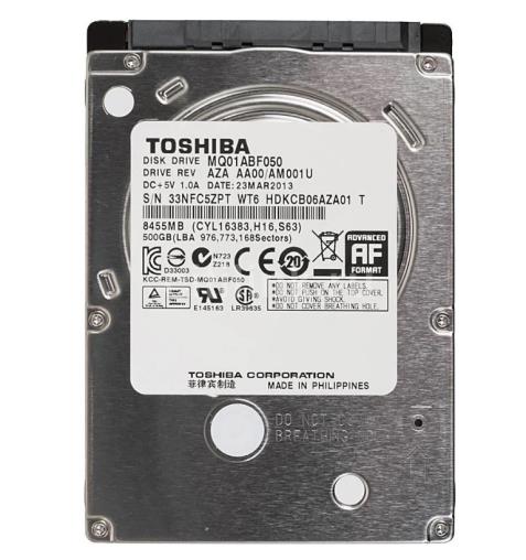 Toshiba 2,5" 500GB 5400 RPM Harddisk MQ01ABF050 