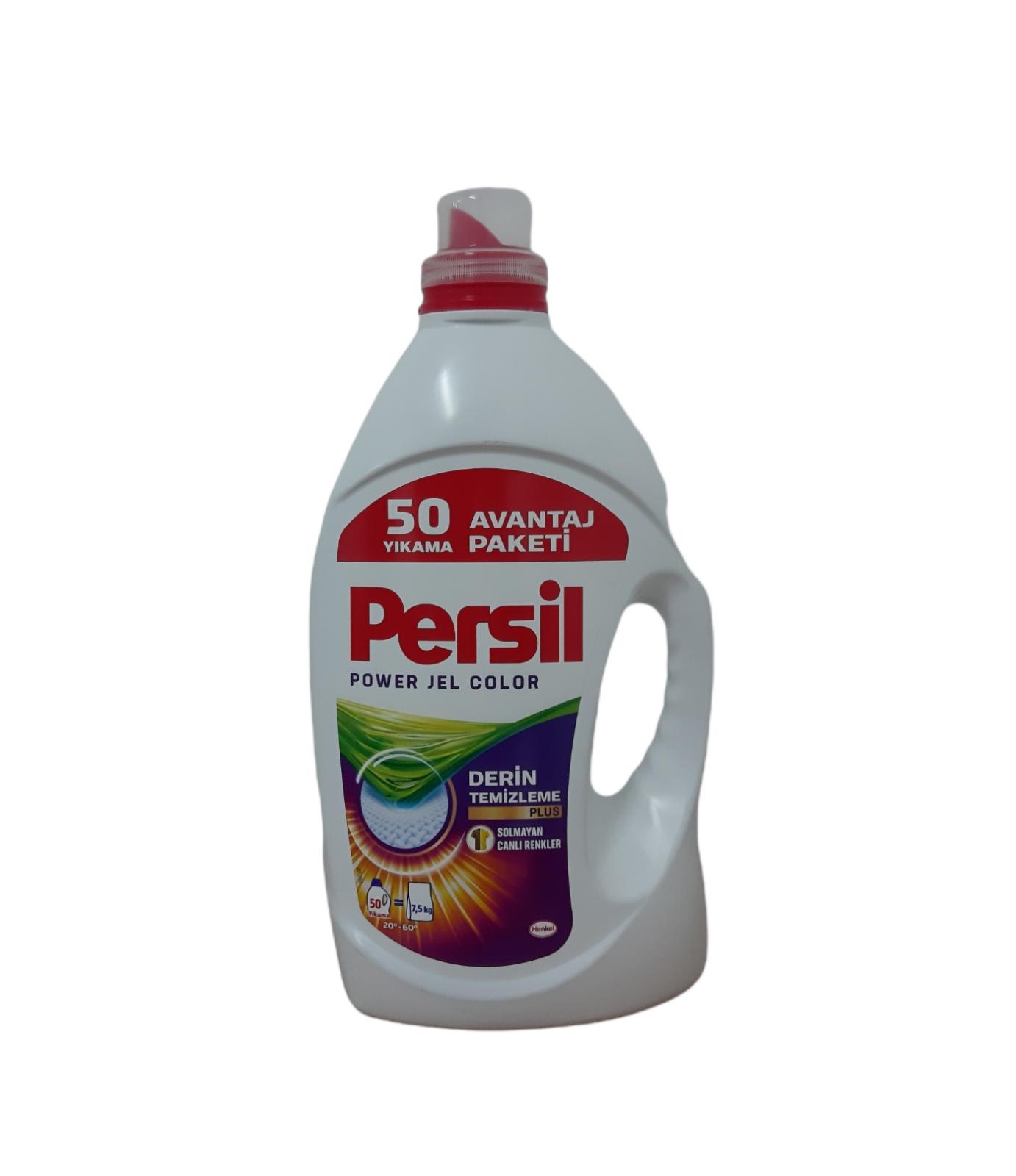 Persil 3.250 lt Power Jel Collor   Derin Temizleme Jel Çamaşır Deterjanı 50 Yıkama  Avantaj Paketi