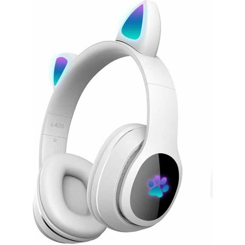 Zore Kedi Kulak Üstü Bluetooth Kulaklık, Beyaz L400B